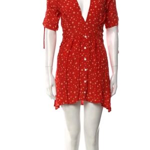 Faithfull The Brand Polka Dot Print Mini Dress